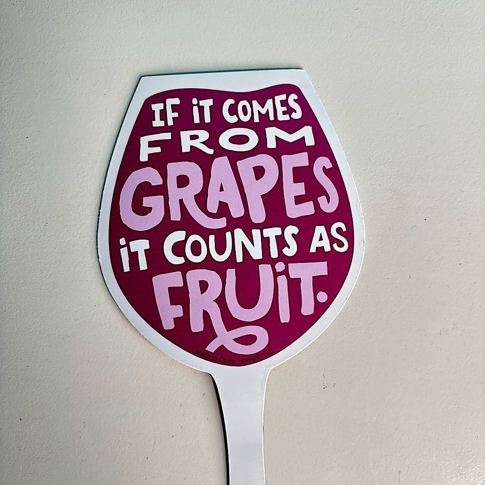 Purple Wine Glass Magnet - Picture 2 of 3